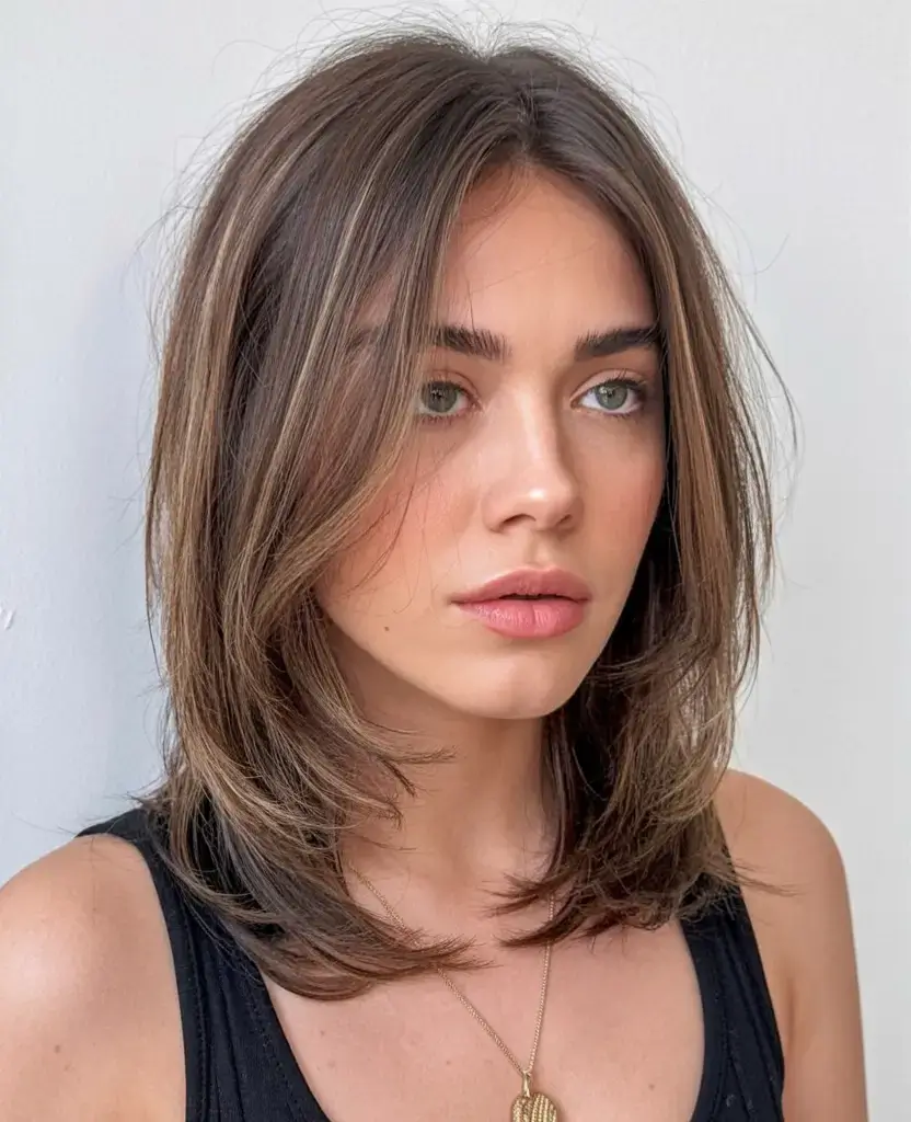 winter bob haircuts ideas 2025 202610 Layered Midi Bob