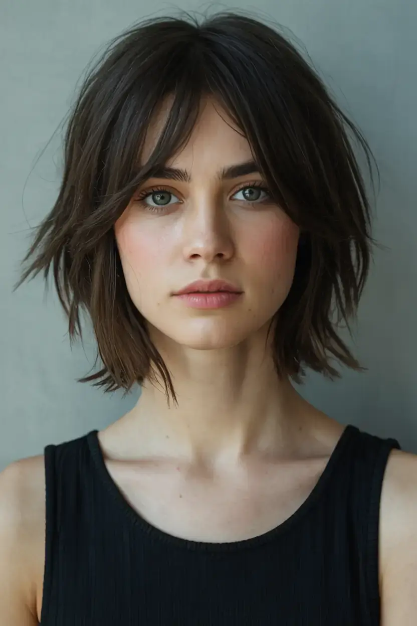 winter bob haircuts ideas 2025 202618 Shaggy Layered Bob