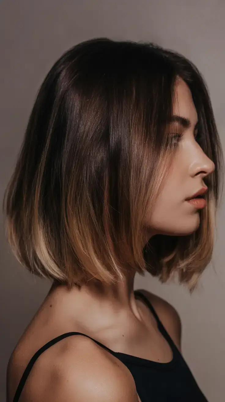 winter bob haircuts ideas 2025 20262 Sleek Ombre Precision
