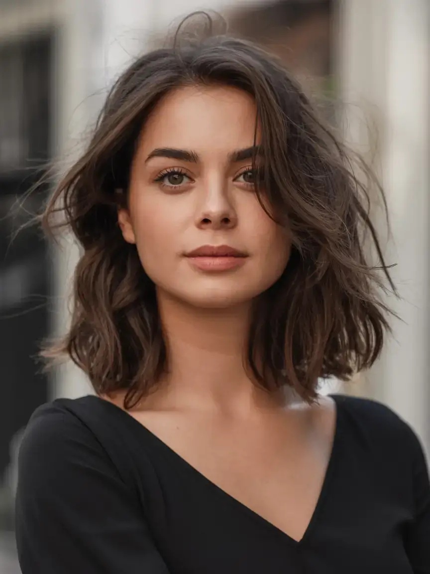 winter bob haircuts ideas 2025 20269 Undone Textured Bob