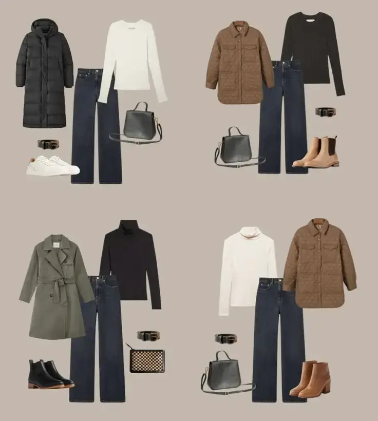 winter capsule wardrobe plus size 2025 2026 Smart Simplicity: Four Outfits That Always Work