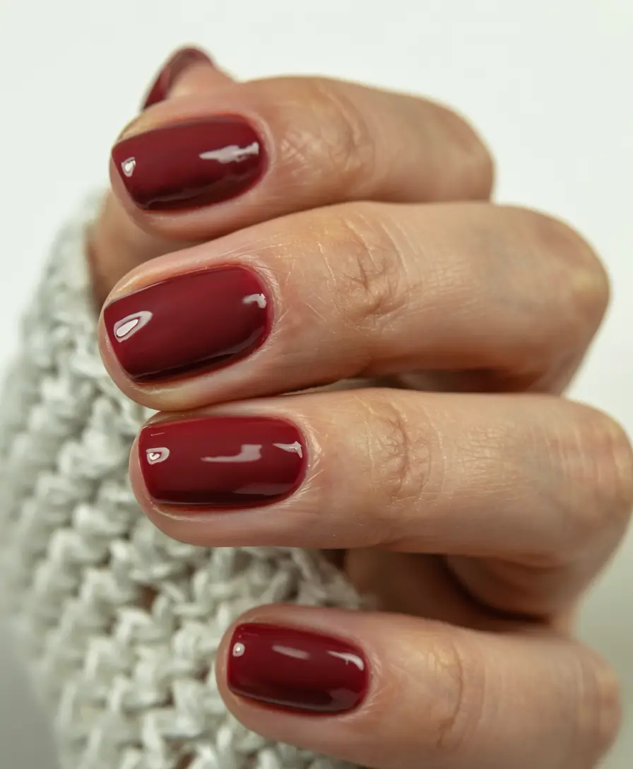 winter color nails ideas 2025 2026 Cabernet Comfort