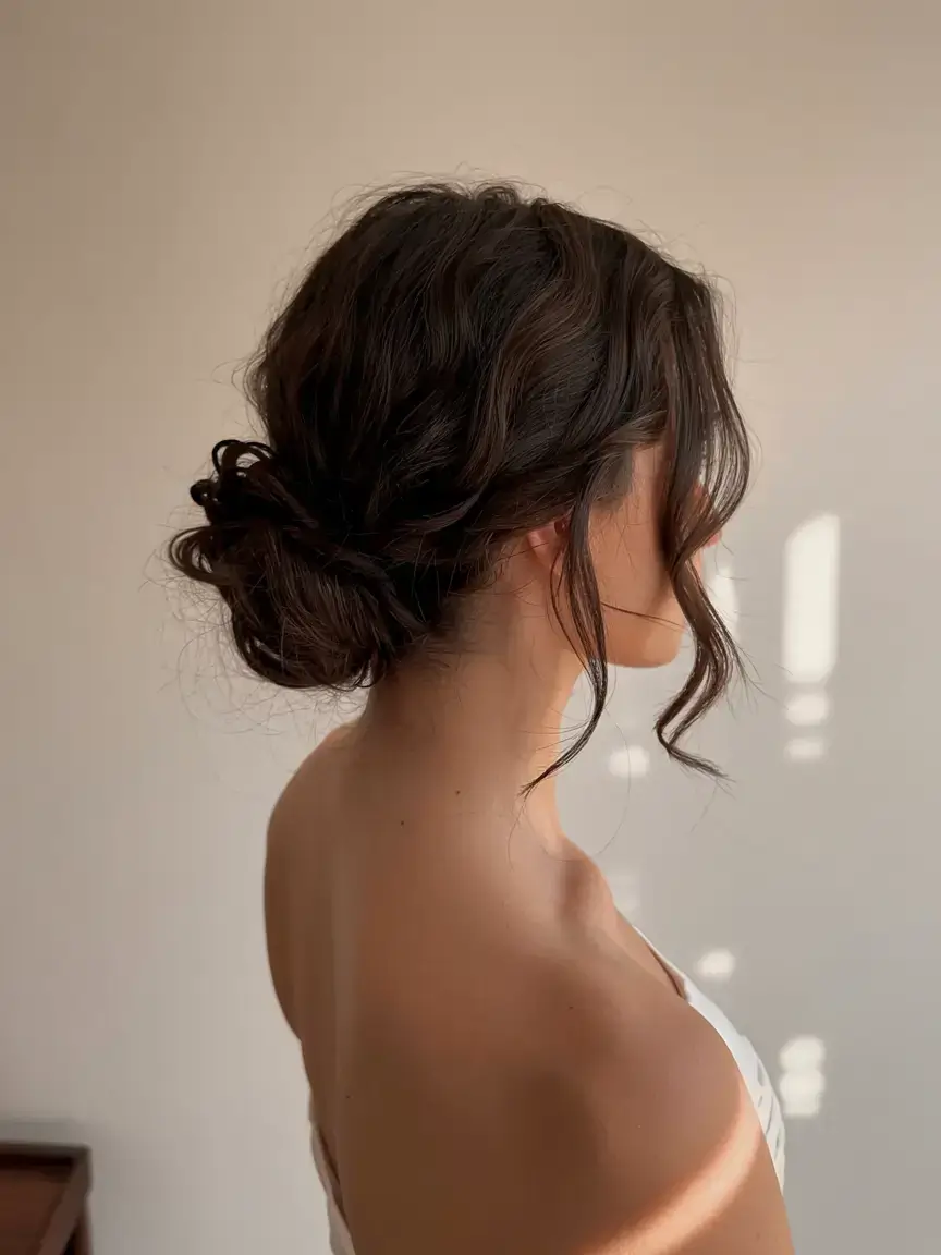 winter formal hairstyles 2025 2026 Low Twisted Chignon with Loose Texture