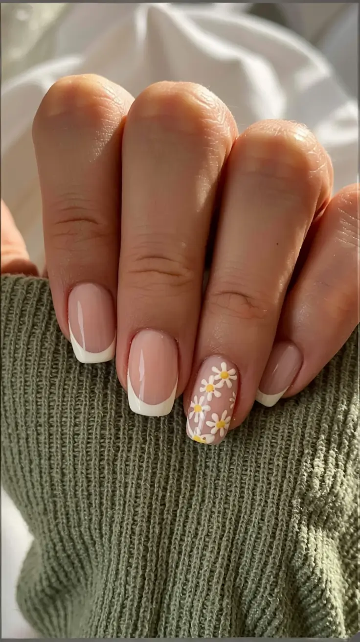 winter french tip nails 2025 2026 Winter Garden French
