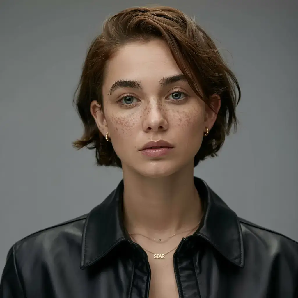 winter haircuts and colors ideas 2025 2026 Short Chestnut Crop with Modern Texture