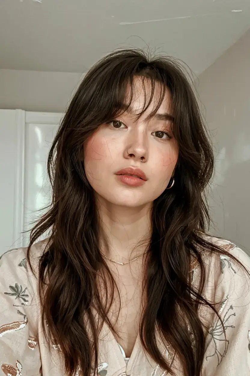 winter haircuts and colors ideas 2025 2026 Soft Wolf Cut with Modern Movement