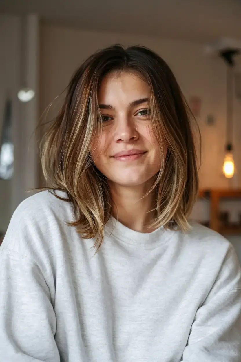 winter haircuts and colors ideas 2025 2026 Chin-Length Bob with Subtle Dimension