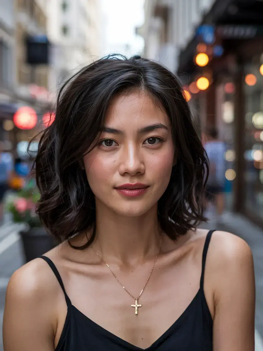 winter haircuts for round faces ideas 2025 2026 Modern Textured Bob