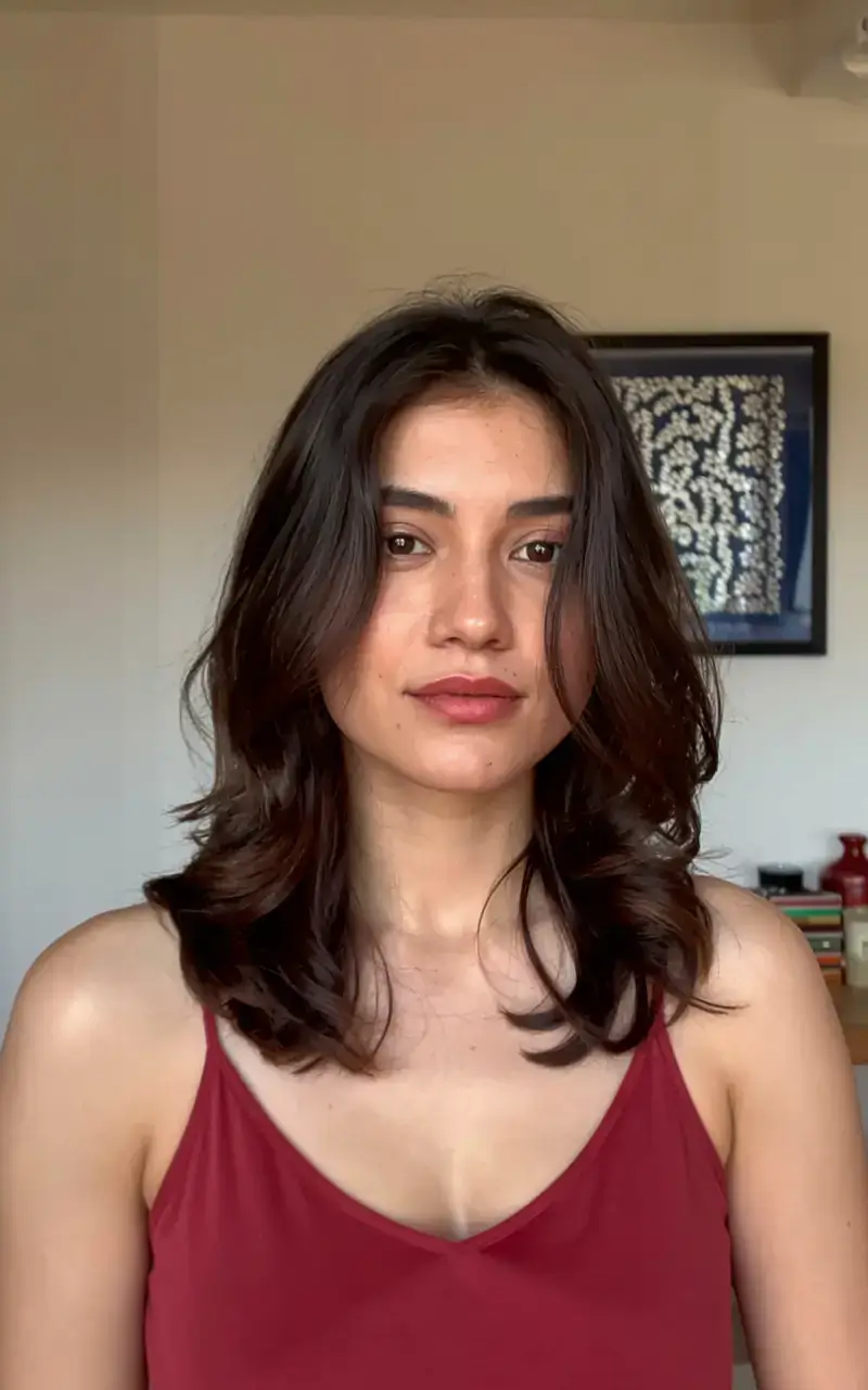 winter haircuts for round faces ideas 2025 2026 Medium Layers with Face-Framing Highlights