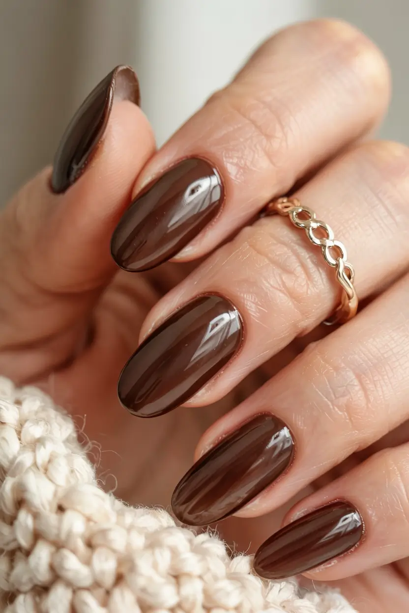 winter manicure colors 2025 2026 Mocha Luxe