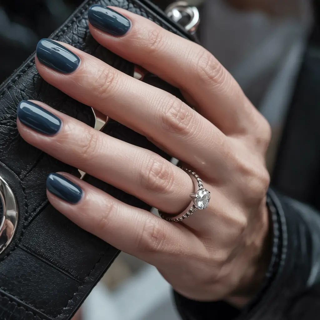 winter manicure colors 2025 2026 Inkstone Blue