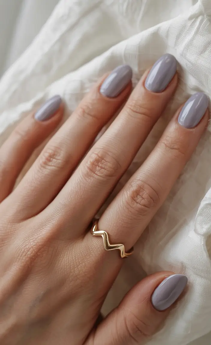 winter manicure colors 2025 2026 Fog Lilac