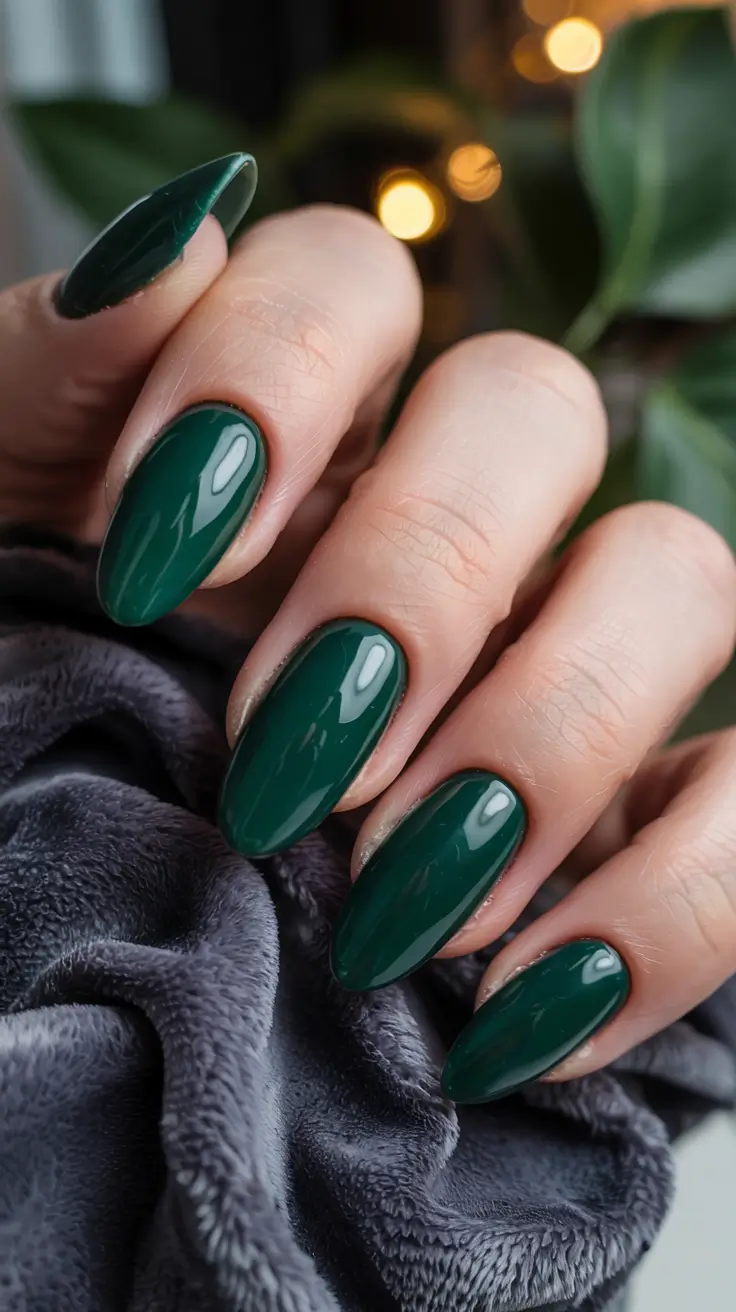 winter manicure colors 2025 2026 Emerald Depth