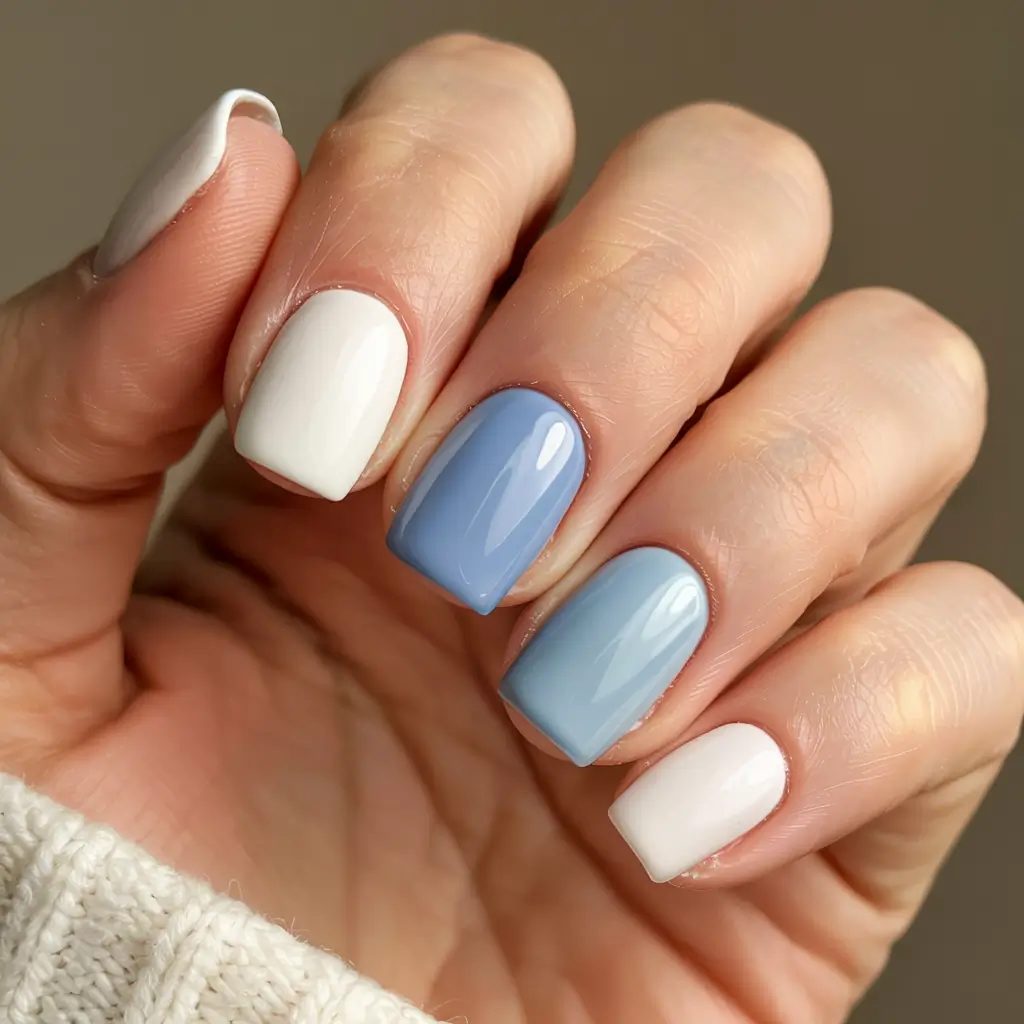 winter manicure colors 2025 2026 Frosted Sky Mix
