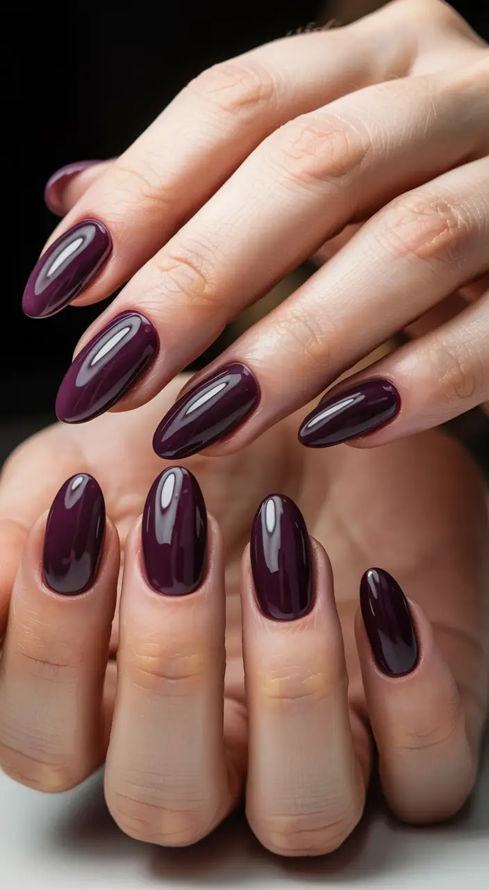 winter manicure colors 2025 2026 Plum Wine Velvet