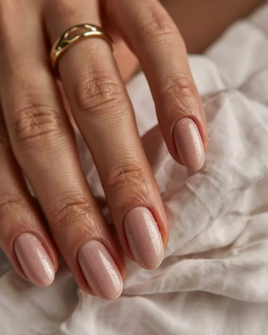 winter manicure colors 2025 2026 Champagne Dust