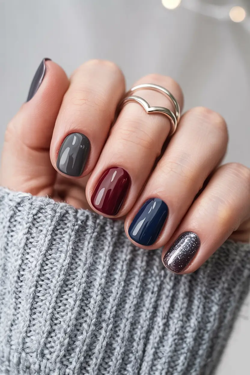 winter manicure ideas 2025 2026 Midnight Harmony