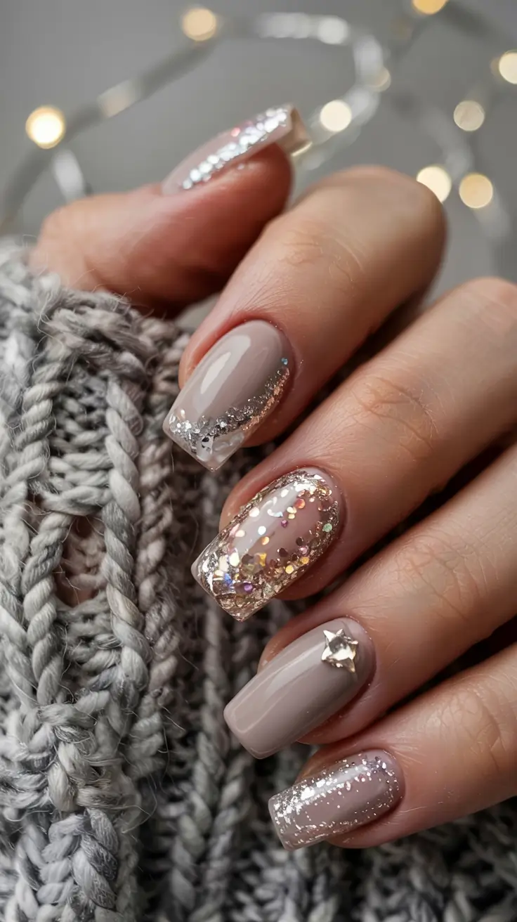 winter manicure ideas 2025 2026 Gilded Frost