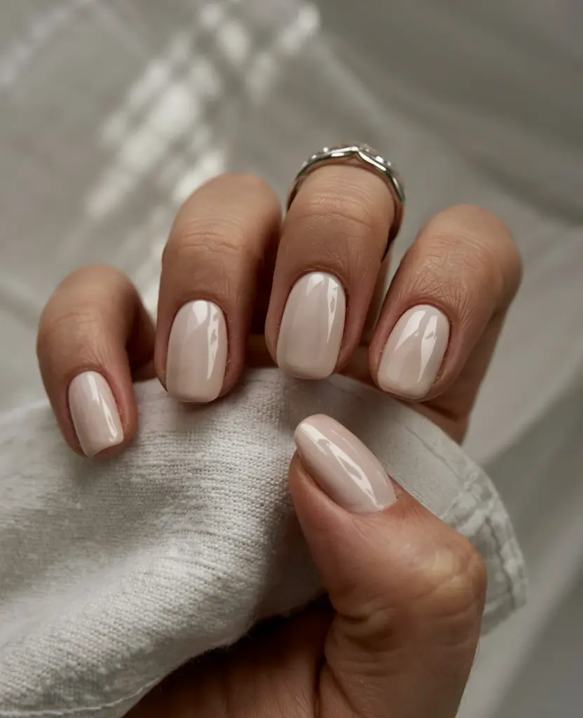 winter manicure ideas 2025 2026 Soft Nude Serenity