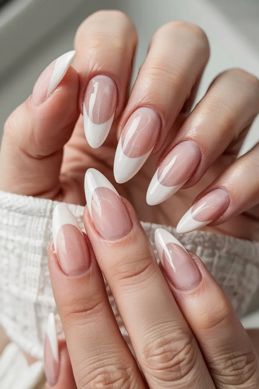 winter nail designs colors 2025 2026 Frosted French Modern Minimalism Reimagined