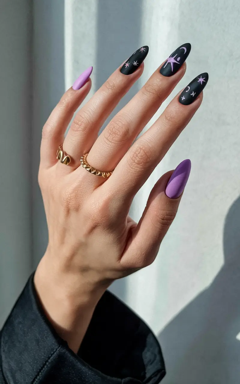 winter nail inspo 2025 2026 Violet Eclipse