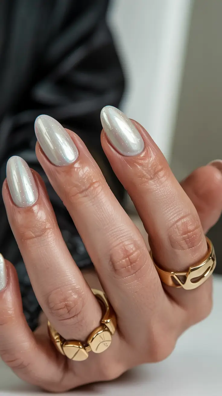 winter nail inspo 2025 2026 Pearl Glaze Perfection