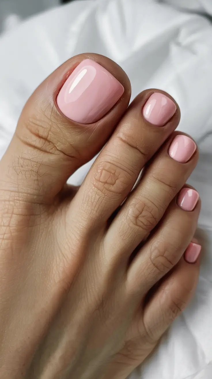 winter nails toe ideas 2025 2026 Powdered Blush Bloom