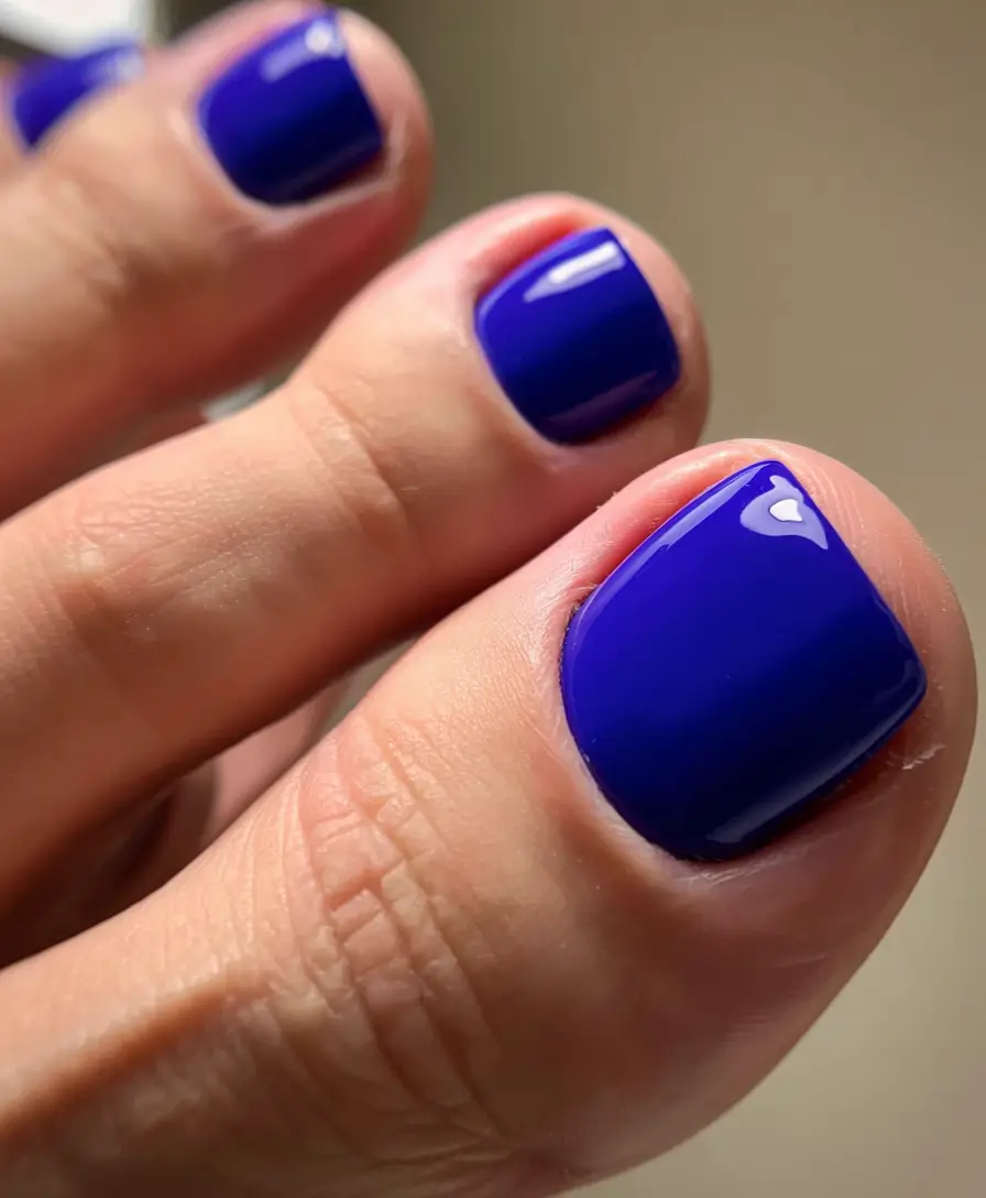 winter nails toe ideas 2025 2026 Electric Indigo