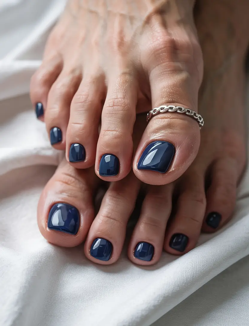 winter nails toe ideas 2025 2026 Deep Sapphire Confidence