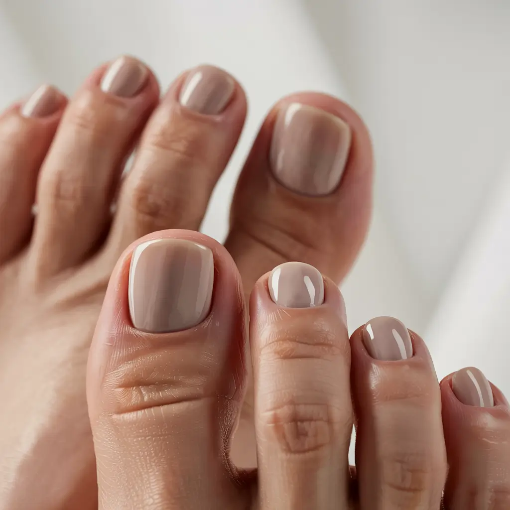 winter nails toe ideas 2025 2026 Winter Latte Nude