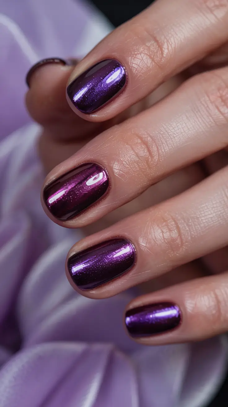 winter nails trends ideas 2025 2026 Amethyst Glow