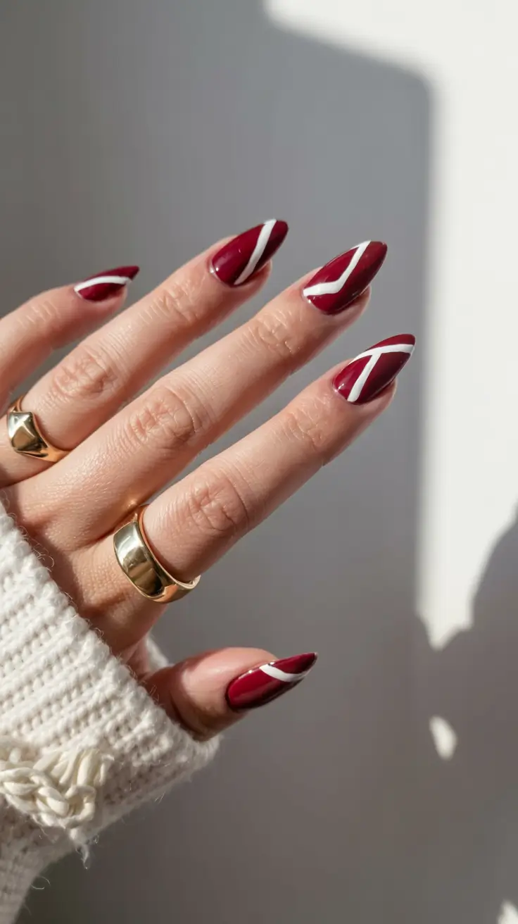 winter nails trends ideas 2025 2026 Crimson Lines