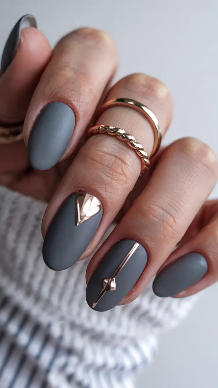 winter nails trends ideas 2025 2026 Graphite Glam