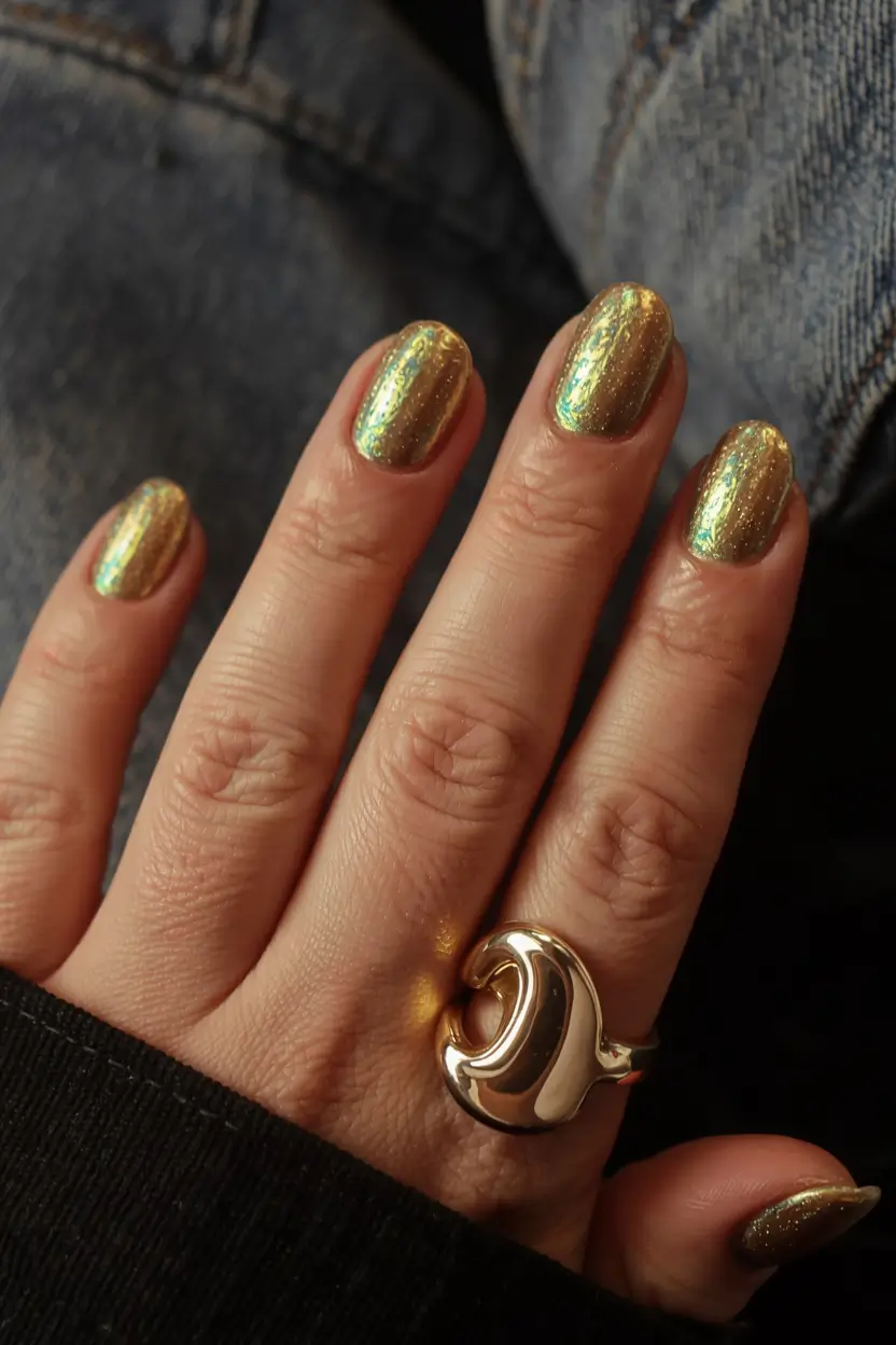 winter nails trends ideas 2025 2026 Golden Hour Glow