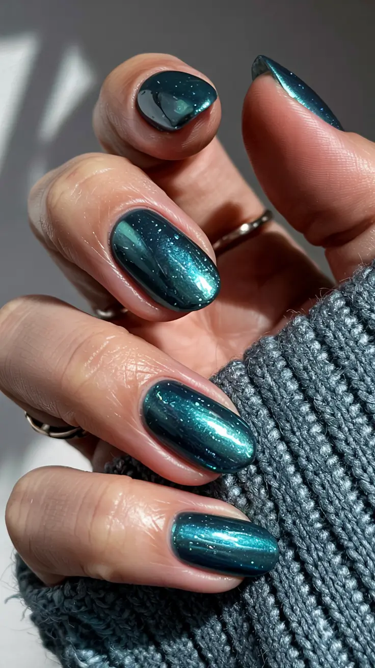 winter nails trends ideas 2025 2026 Emerald Aurora