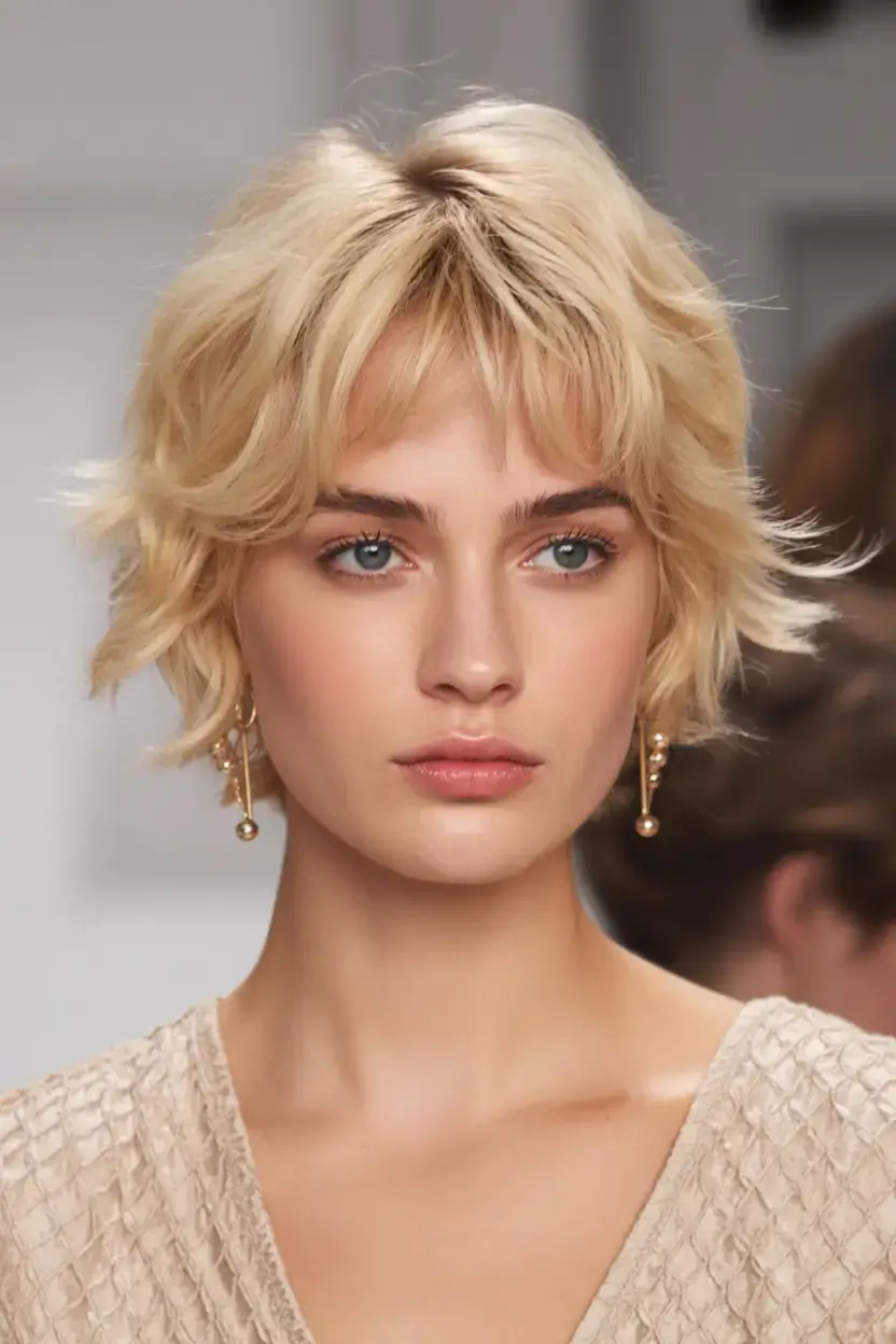winter pixie haircuts ideas 2025 2026 Soft Blonde Pixie Bob with Feathered Ends