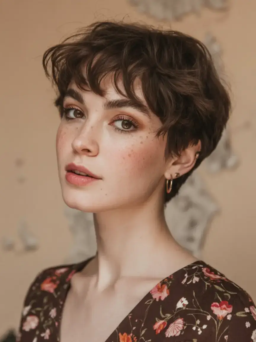 winter pixie haircuts ideas 2025 2026 Softly Textured Pixie with Feminine Detail