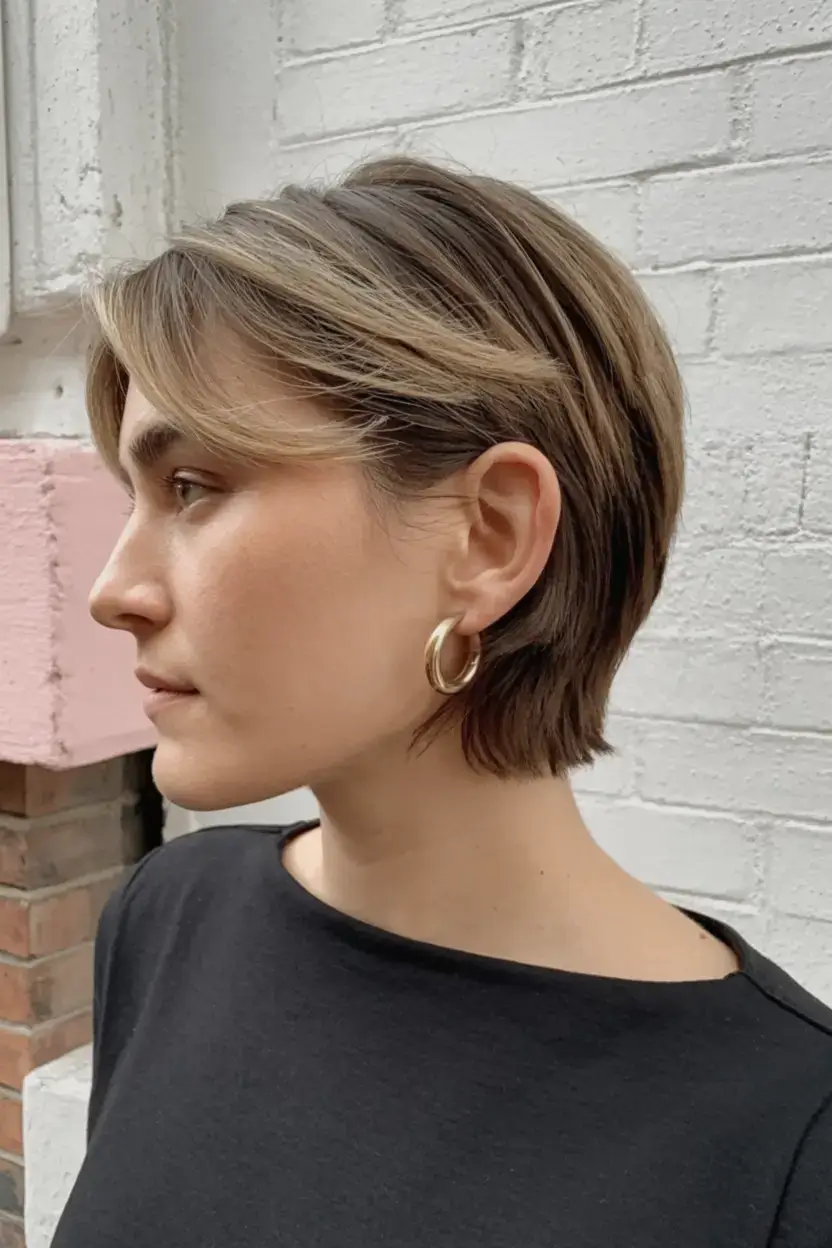 winter pixie haircuts ideas 2025 2026 Sleek Winter Layers With a Pixie Twist