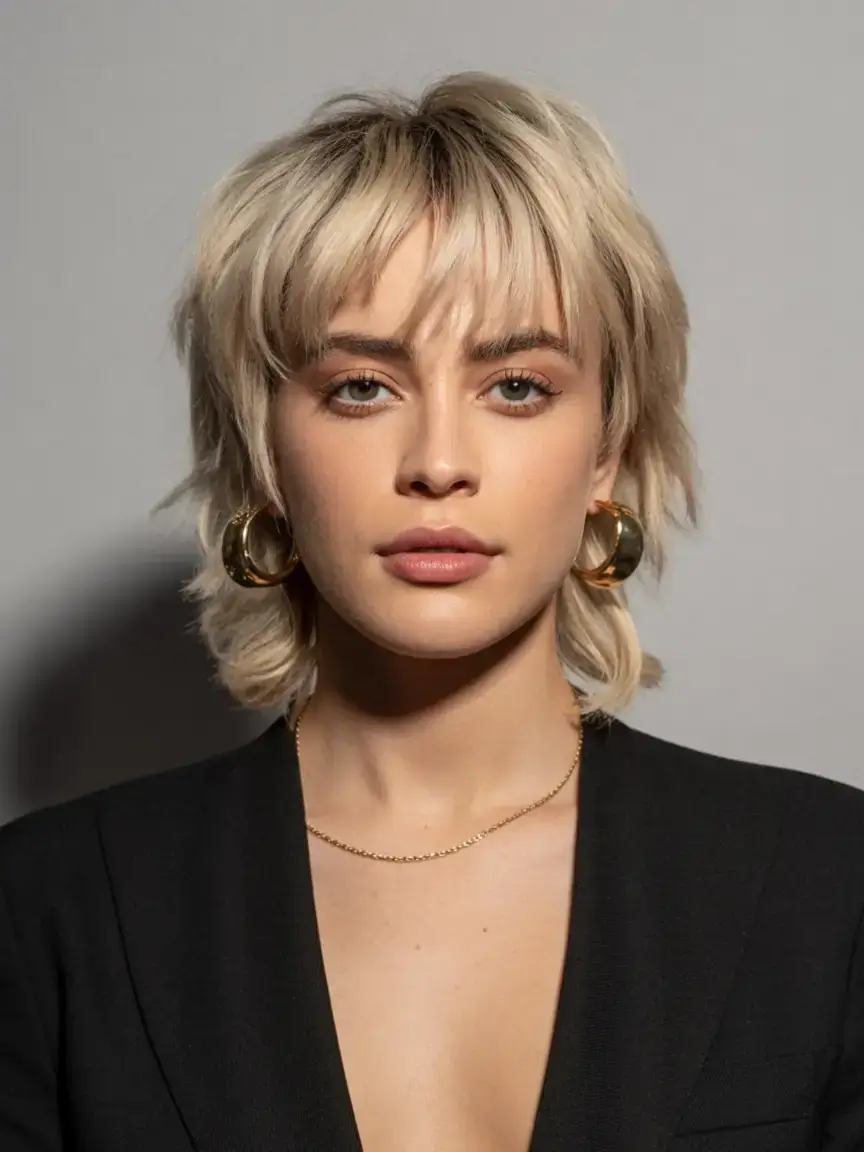 winter pixie haircuts ideas 2025 2026 Modern Shaggy Pixie with Blonde Bangs