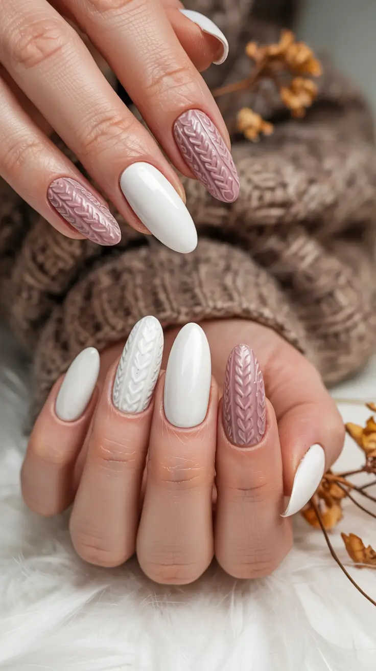 winter-sweater-nails-2025-2026 Frosted Mauve Harmony