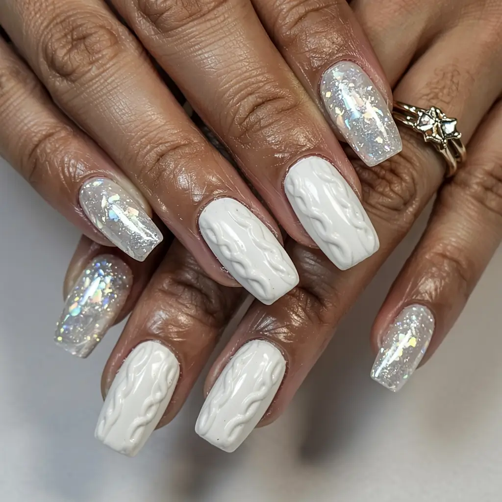 winter-sweater-nails-2025-2026 Opal Snow Knit