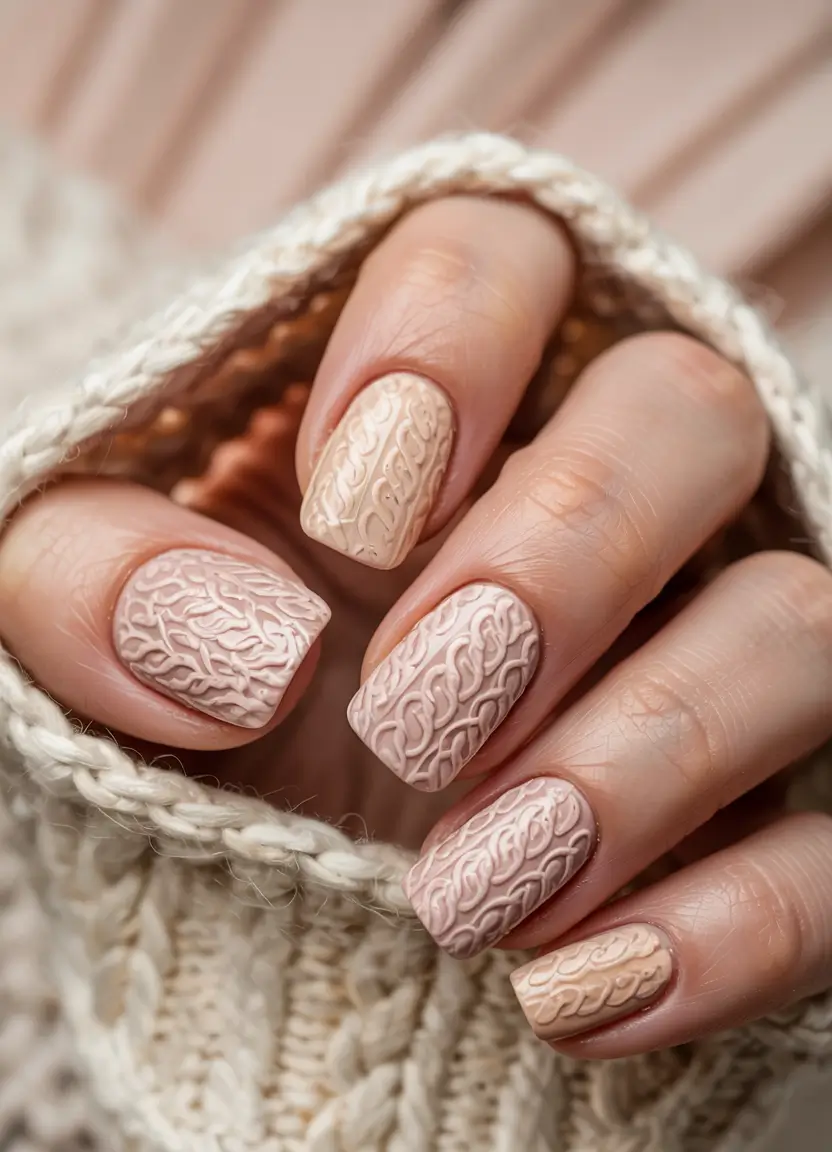 winter-sweater-nails-2025-2026 Cashmere Blends and Bare Beauty
