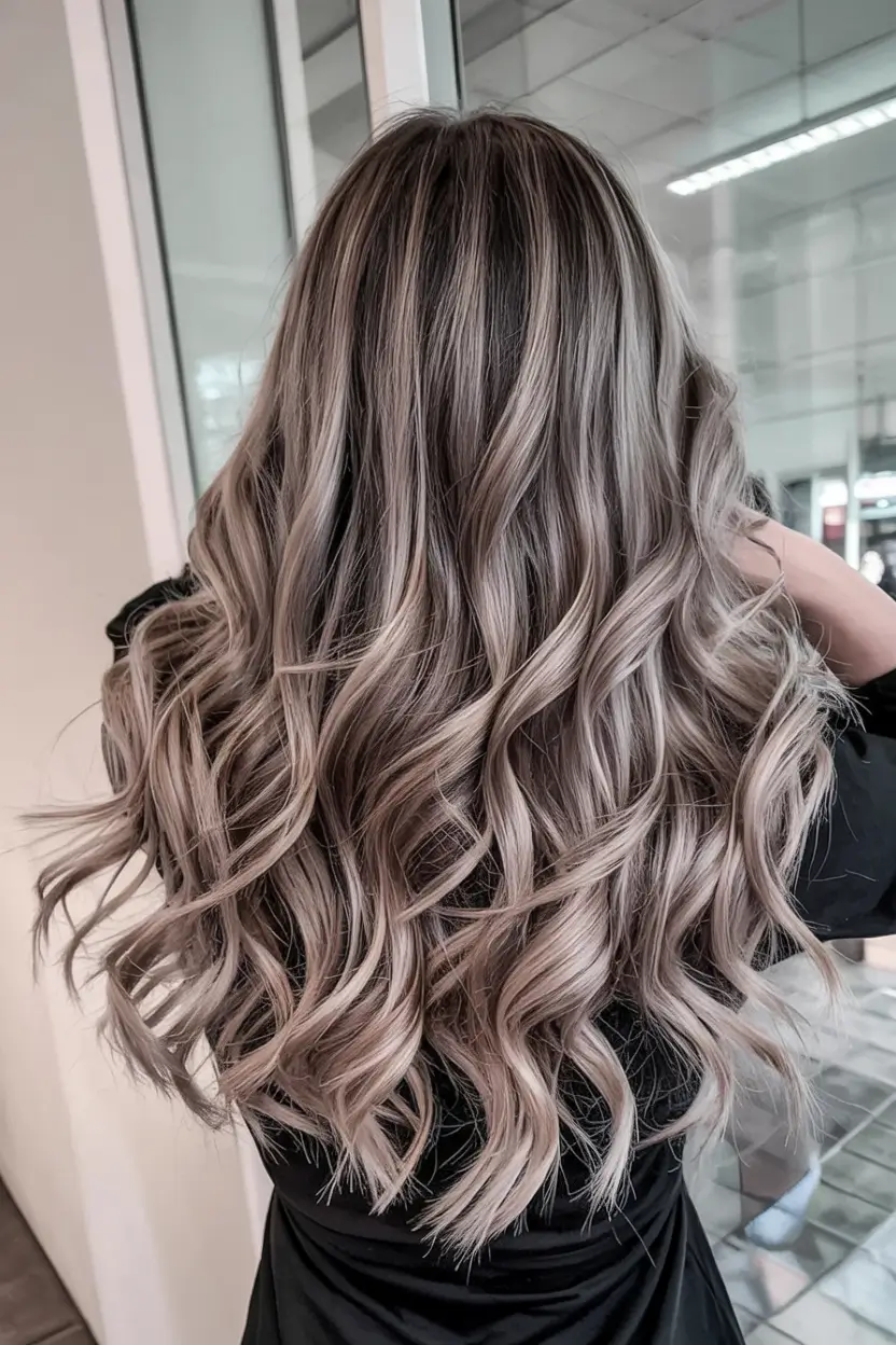 ash blonde hair color 2026+Dimensional Smoke Blend with High-Gloss Finish