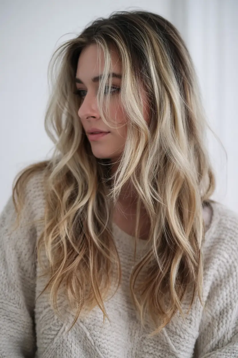 ash blonde hair color 2026+Undone Bronde with Soft Root Melt