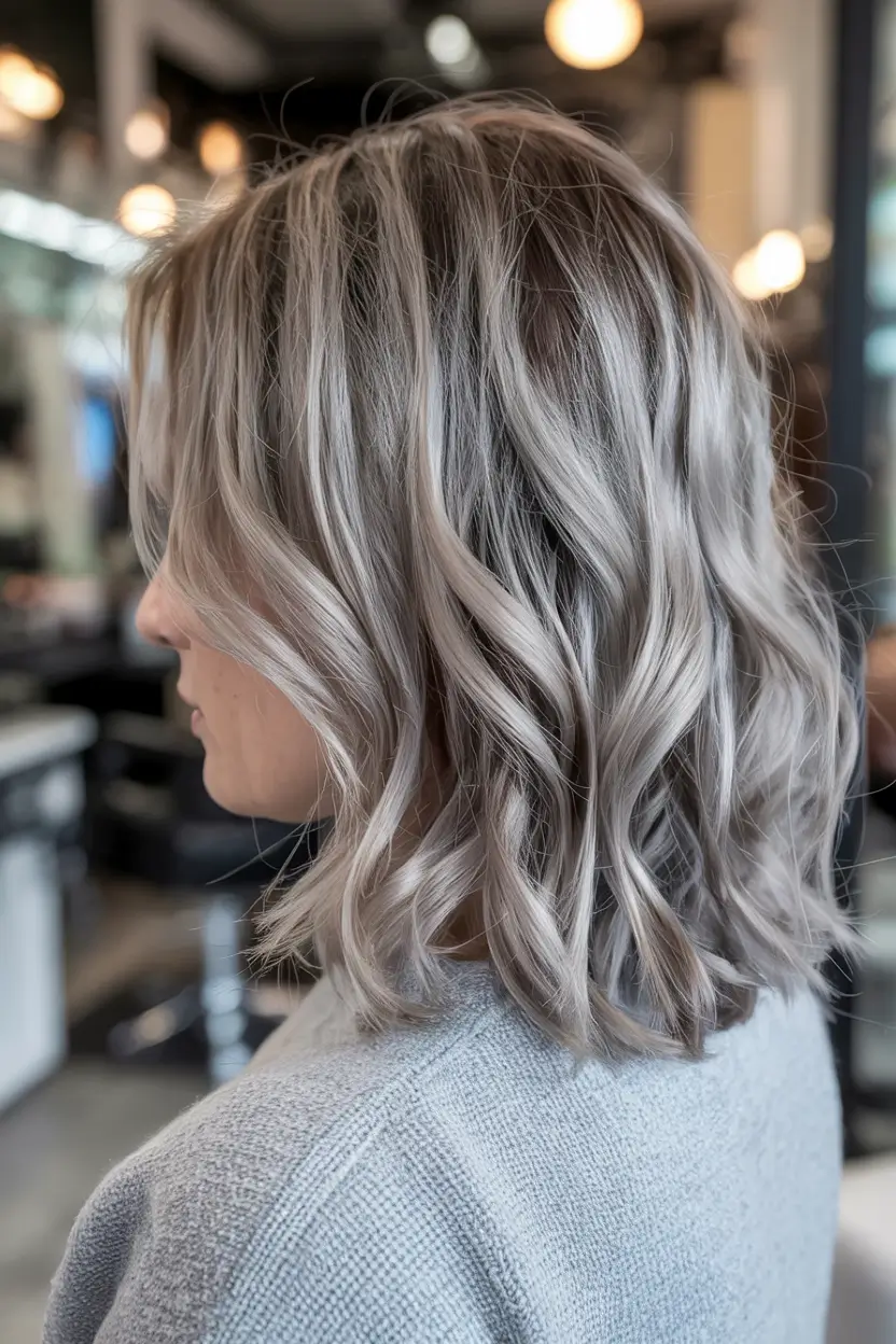 ash blonde hair color 2026+Modern Steel Ash on a Blunt Lob