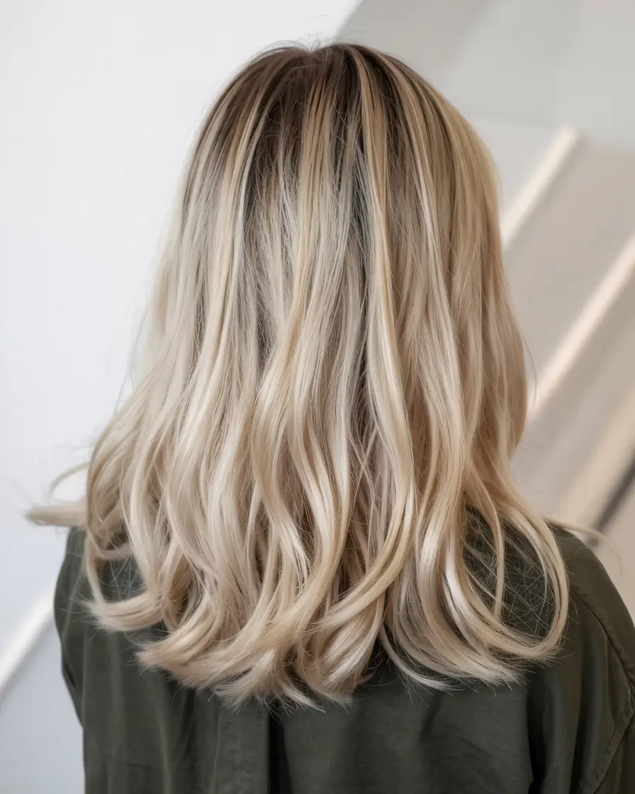 ash blonde hair color 2026+Layered Soft Blonde with Root Depth