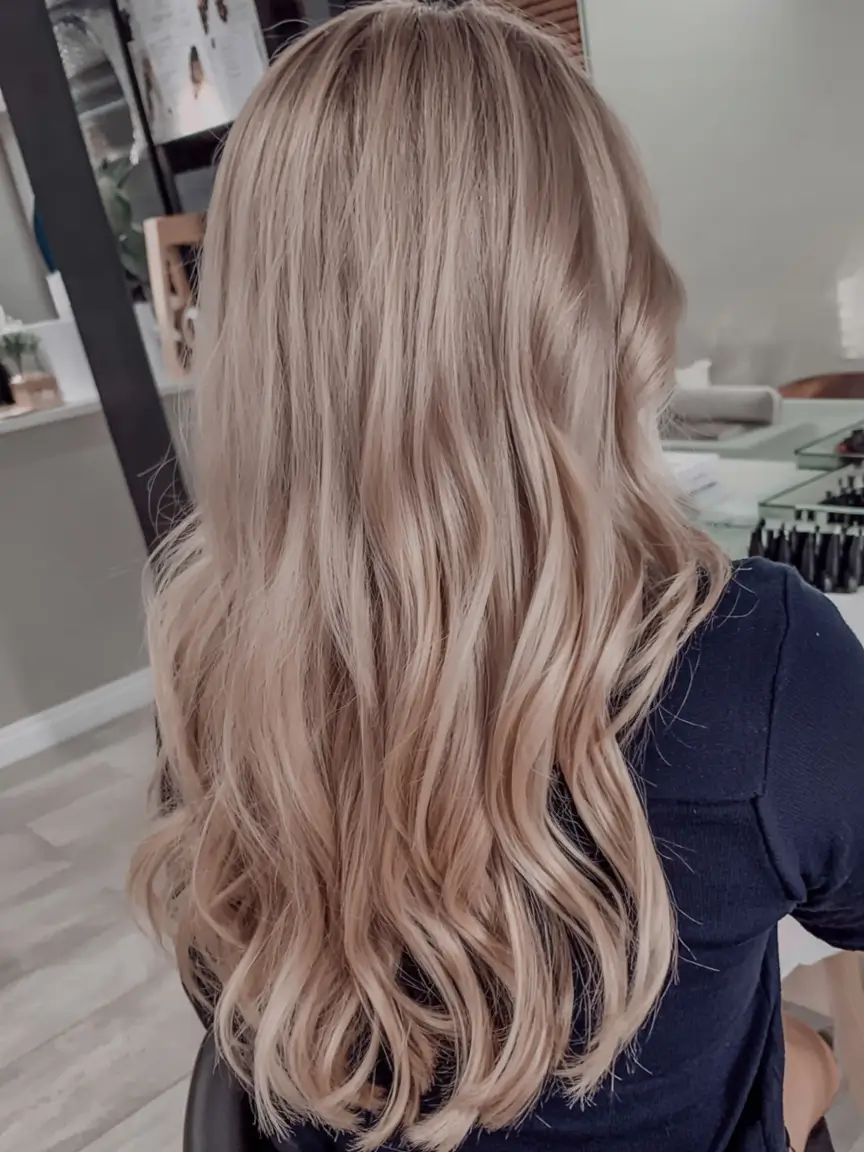 ash blonde hair color 2026+Muted Beige Ash with Creamy Midlights