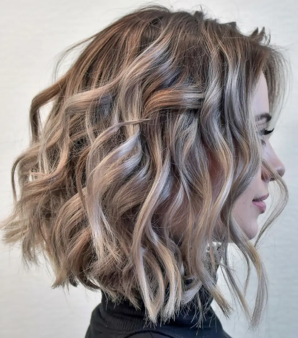 ash blonde hair color 2026+Silver-Tipped Brunette with Airbrush Highlights