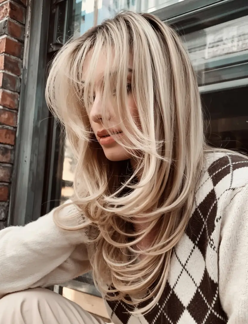 ash blonde hair color 2026+’90s Layers Meet Ash Blonde Elevation