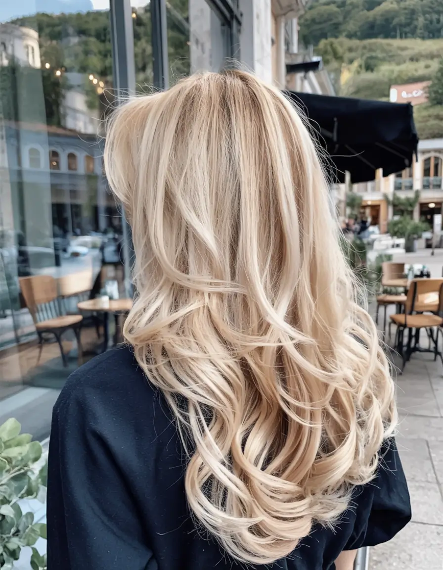 ash blonde hair color 2026+Golden Ash Curls with Soft Glam Energy